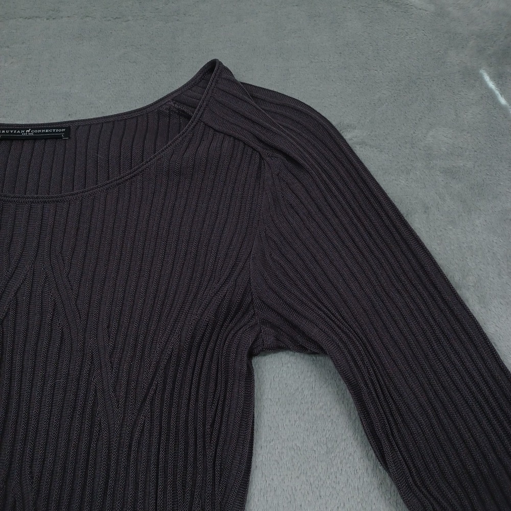 Peruvian Connection Dress Womens Large Brown Stretch Pullover Pima Cotton Peru - Picture 3 of 8